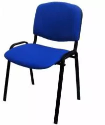 Scaun vizitator Alesia tapitat cu stofa Albastru 