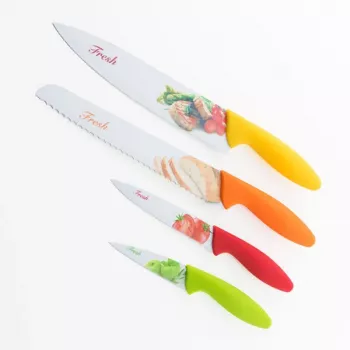Set 4 cutite antiaderente Koopman Fresh Style otel inoxidabil multicolor 