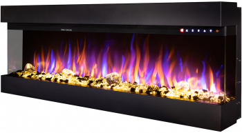 Semineu Electric Dalas 50 - Art Flame - 493 x 200 x 1270 mm - 1500W - Termostat - Flacara Multicolora 