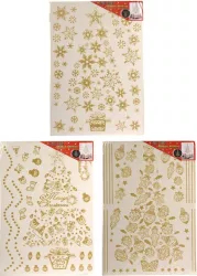 Abtibilde decorative fosforescente cu glitter 3 modele 49X69 cm 