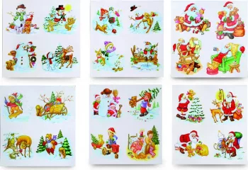 Abtibilde decorative fosforescente pentru fereastra 30X30 cm 