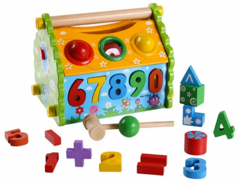 Casuta multifunctionala 5 in 1 din lemn 7Toys 
