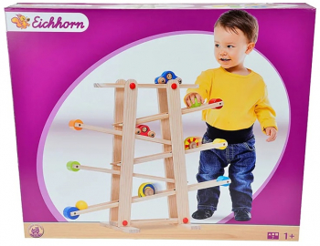 Circuit cu bile si masinute XXL din lemn 7Toys 