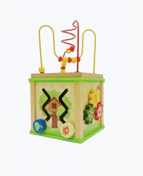 Cub 5 in 1 activitati copii tip Montessori 30x 17 cm 7Toys 