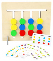 Joc Montessori &ndash Labirint asociere culori si fructe 2 in 1 7Toys 