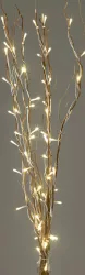 Ramuri naturale 95cm cu instalatie luminoasa cu 64 de leduri ivory