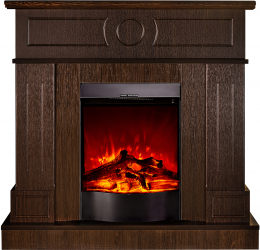 Semineu Electric Ambasador wenge si Miriam - Art Flame - 1000 x 300 x 1048 mm - 1500W - Display manual - Telecomanda 