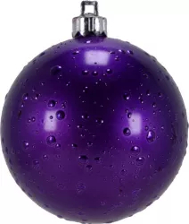 Set 2 globuri de Craciun 120mm violet decor Roua 
