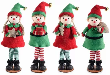 Set 4 figurine Elfi 6x24 cm 