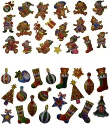 Set doua coli cu mini abtibilde decorative doua modele 18x10 cm 
