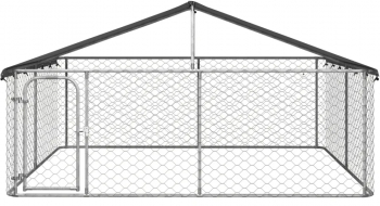 vidaXL Padoc pentru caini de exterior cu acoperis 300x300x150 cm 