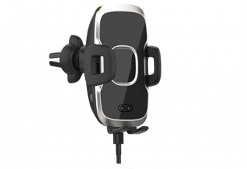 Suport telefon auto smart cu incarcare wireless fast charge si fixare in grila de ventilatie OMC 