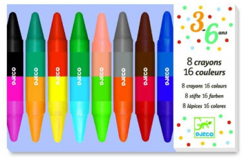 Creioane de colorat duble Djeco 