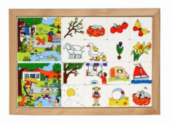 Joc educativ pentru gradinita Loto anotimpuri Primavara-Vara - Educo 