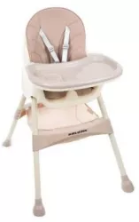 Scaun de masa pentru bebelusi 3 in 1 roz max 20 kg 60x75x92 cm Kruzzel MCTON