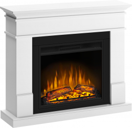 Semineu ECOFLAME - Lisabona SLIM LINE alb flacara 3D de 23 inci sistem incalzire 