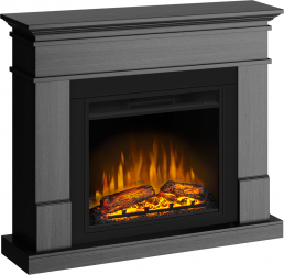 Semineu ECOFLAME - Lisabona SLIM LINE ash grey flacara 3D de 23 inci sistem incalzire 