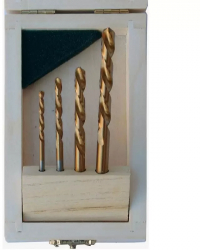 Set de 4 burghie din titan cu taiere pe stanga 