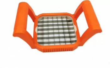 Taietor de cartofi pai pentru prajit cu maner din plastic culoare - Alb 