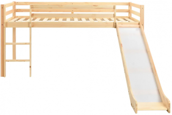 vidaXL Cadru pat copii etajat cu tobogan and and scara 97x208cm lemn de pin 