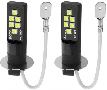 Set 2 becuri led auto H3 proiectoare alb pur 6000k model XStorm 