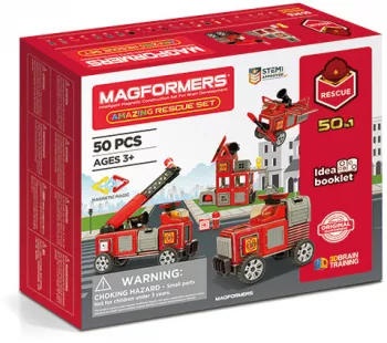 Set magnetic Magformers Uimitorul set cu vehicule de interventie 