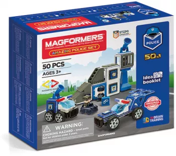 Set magnetic Magformers Uimitorul set de politie