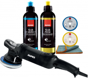 Set masina polish excentric 15mm RUPES LHR15ES BigFoot paste polish Rupes 250ml 5000rpm PP-11405.R2 