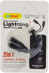 Adaptor ZJ6 lightning la lightning/jack 3.5mm audio incarcare 