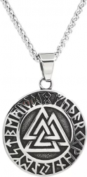 Lant Pandantiv Viking Valknut Rune Inox - PersonalStyle 