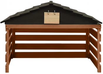 vidaXL Garaj masina de tuns iarba negru and maro 78x74x54 cm lemn brad 