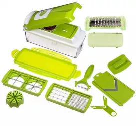 Razatoare multifunctionala SIKS® cu 11 piese pentru fructe si legume practica 