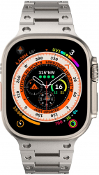 Curea Titan MTP Titanium Band compatibila Apple Watch 1/2/3/4/5/6/SE Model Super Usor Link Insert 44 mm Silver 