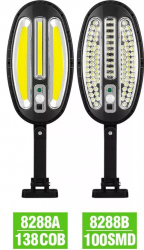 Lampa solara cu suport prindere 90W doua modele SMD/COB