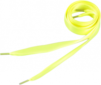 Sireturi plate satinate Crisalida 2 bucati 1.9 x 110 cm Galben neon 
