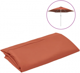 vidaXL Panza de schimb umbrela de soare de exterior caramiziu 300 cm 