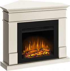 Semineu ECOFLAME - Lisabona colt antichizat SLIM LINE flacara 3D de 23 inci sistem incalzire 