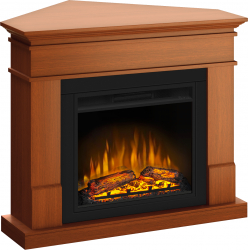 Semineu ECOFLAME - Lisabona colt cires SLIM LINE flacara 3D de 23 inci sistem incalzire 