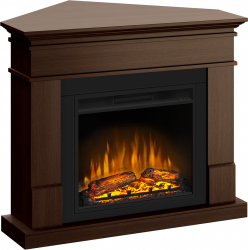 Semineu ECOFLAME - Lisabona colt nuc SLIM LINE flacara 3D de 23 inci sistem incalzire 