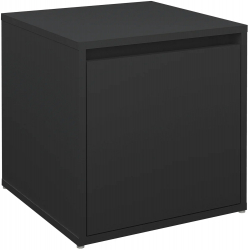 vidaXL Cutie cu sertar negru 40 5x40x40 cm lemn compozit 