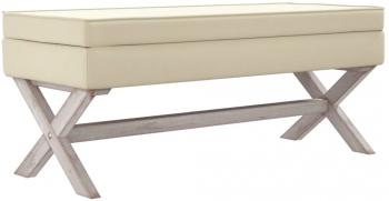 vidaXL Taburet de depozitare bej 110x45x49 cm in 