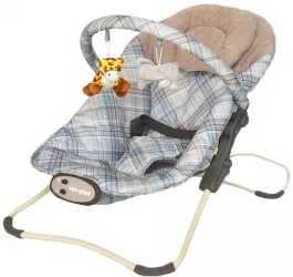 Balansoar muzical cu vibratii pentru bebelusi BabyMix BR246G Gri 