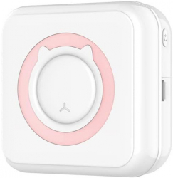 Mini imprimanta JustPrint portabila termica conectare prin bluetooth alb/roz Doty