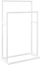vidaXL Suport de prosoape autonom alb 48x24x78 5 cm fier 