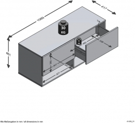 FMD Banca de depozitare cu 2 sertare alb and stejar 108 9x41 7x46 1 cm 