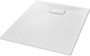 vidaXL Cadita de dus alb 100 x 80 cm SMC 