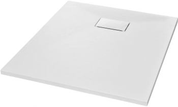 vidaXL Cadita de dus alb 90 x 70 cm SMC 