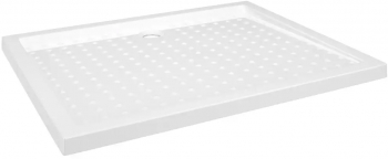 vidaXL Cadita de dus cu puncte alb 80x100x4 cm ABS 