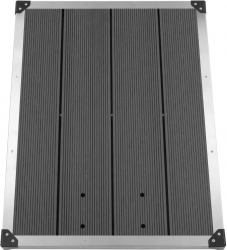 vidaXL Cadita de dus de exterior gri 80x62 cm WPC si otel inoxidabil 