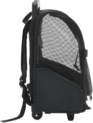 vidaXL Carucior pentru animale companie pliabil multifunctional negru 